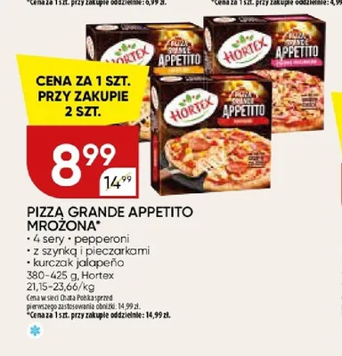 Pizza mrożona Hortex Grande Appetito pepperoni promocja w Chata Polska