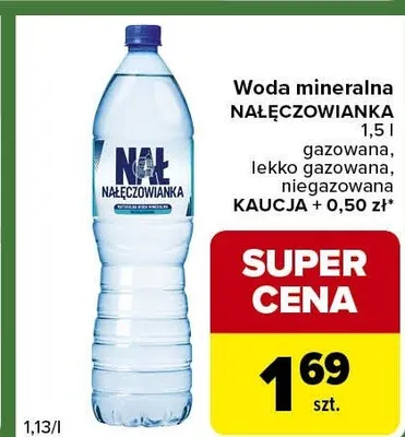 Woda mineralna Nałęczowianka promocja w Carrefour Express