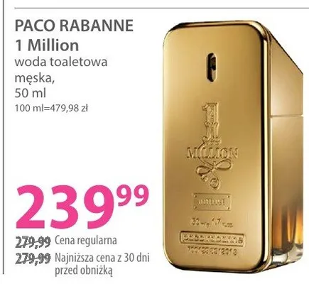 Perfumy 1 Million promocja w Hebe