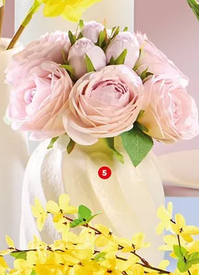 Bukiet sztucznych kwiatów: peonie 28 cm promocja w Biedronka