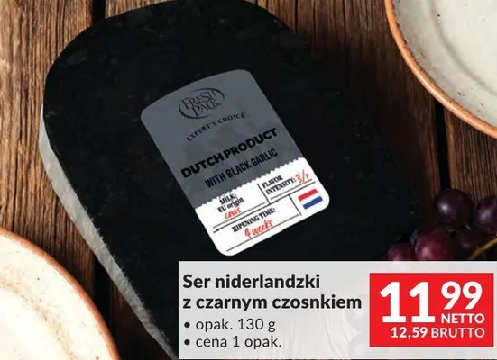 Ser niderlandzki z czarnym czosnkiem Fresh Farm Dutch Product promocja w Makro