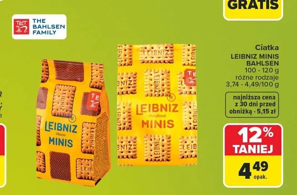 Ciastka Leibniz Minis Original promocja w Carrefour Market
