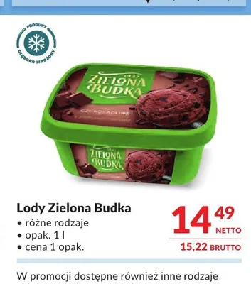 Lody Zielona Budka promocja w Makro