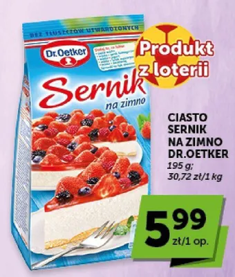 Ciasto Sernik na zimno Dr. Oetker promocja w Groszek