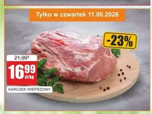 Karczek wieprzowy promocja w Bingo