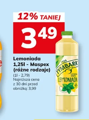 Lemoniada Tymbark Cytryna Mięta promocja w Hitpol