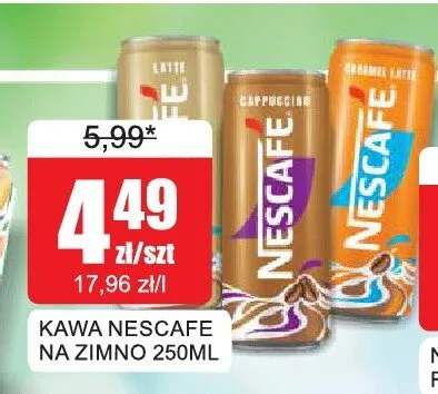 Kawa mrożona Nescafe Latte promocja w Bingo
