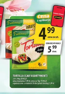 Tortilla smakowa Tastino promocja w Arhelan