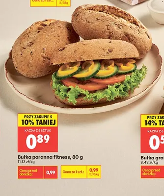 Bułka poranna fitness promocja w Biedronka