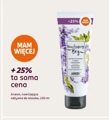Nawilżająca odżywka do włosów Anwen promocja w Rossmann