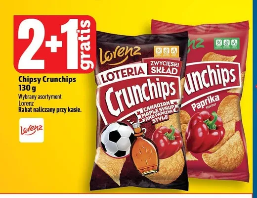 Chipsy Crunchips Paprika Lorenz promocja w TOPAZ