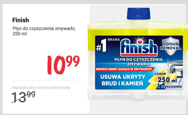 Płyn do czyszczenia zmywarki Finish Lemon promocja w Rossmann