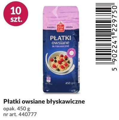 Płatki owsiane błyskawiczne promocja w Makro