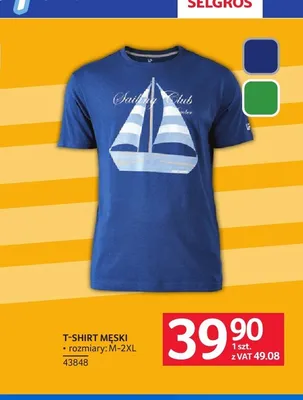 T-shirt męski Sailing Club promocja w Selgros