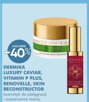 Kosmetyki do pielęgnacji i oczyszczania twarzy Dermika Luxury Caviar, Vitamin P Plus, Renovelle, Skin Reconstructor promocja w Super-Pharm