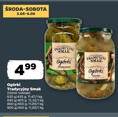 Ogórki kiszone Tradycyjny Smak promocja w Netto