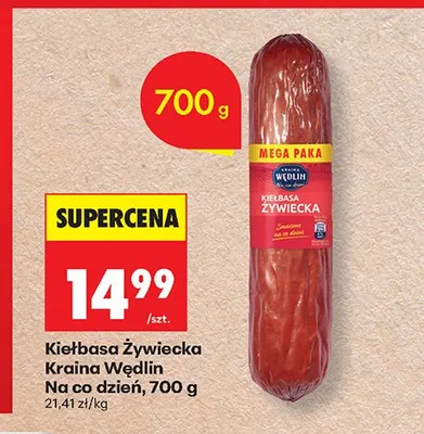 Kiełbasa Żywiecka Kraina Wędlin Na co dzień promocja w Biedronka