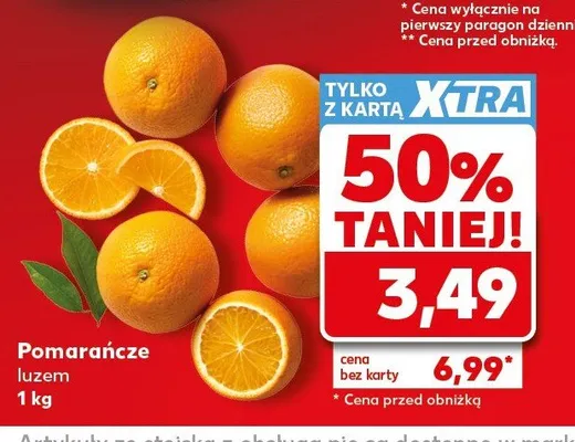 Pomarańcze luzem promocja w Kaufland