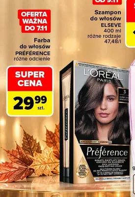 Farba do włosów Préférence L'Oréal Paris promocja w Carrefour