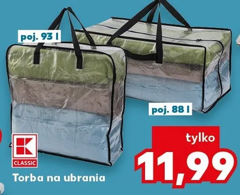 Torba na ubrania 88 l promocja w Kaufland