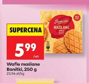 Wafle maślane Bonitki promocja w Biedronka