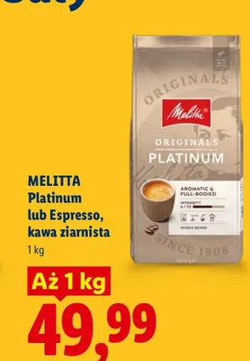 Kawa ziarnista Melitta Espresso promocja w Lidl