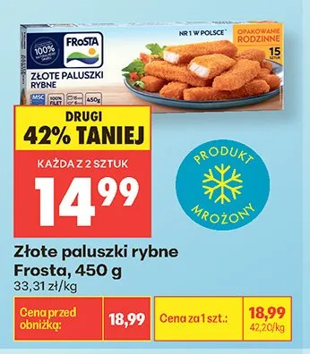 Złote paluszki rybne Frosta promocja w Biedronka