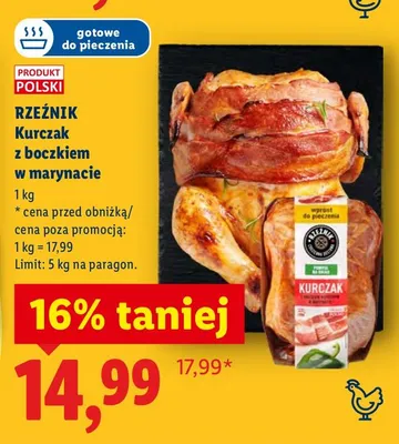 Kurczak z boczkiem w marynacie promocja w Lidl