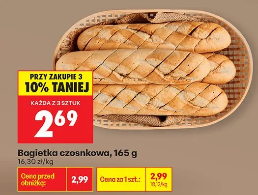 Bagietka czosnkowa promocja w Biedronka
