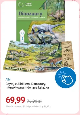 Książka interaktywna mówiąca Czytaj z Albikiem Dinozaury Albi promocja w Smyk