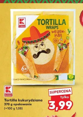 Tortilla kukurydziana K-Classic promocja w Kaufland