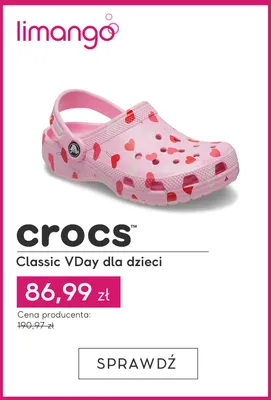 Klapki Crocs Classic VDay dla dzieci promocja w Limango
