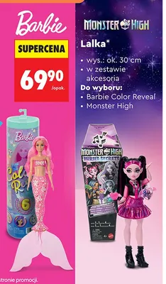 Lalka Monster High wys. ok. 30cm w zestawie akcesoria promocja w Biedronka