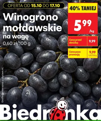 Winogrona promocja w Biedronka