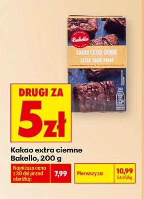 Kakao extra ciemne Bakello promocja w Biedronka