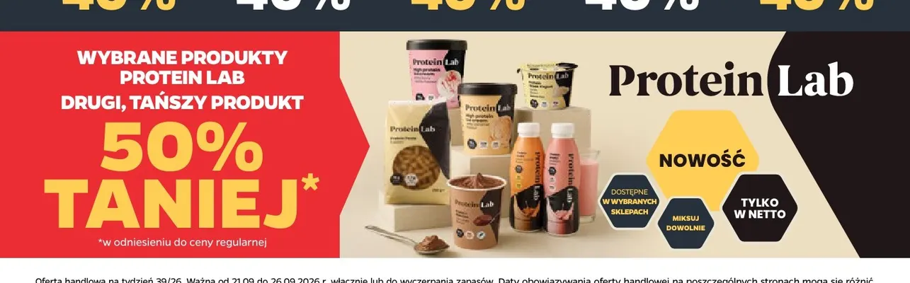 Produkty Protein Lab promocja w Netto