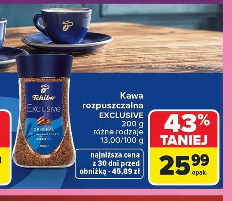 Kawa rozpuszczalna Tchibo Exclusive promocja w Carrefour