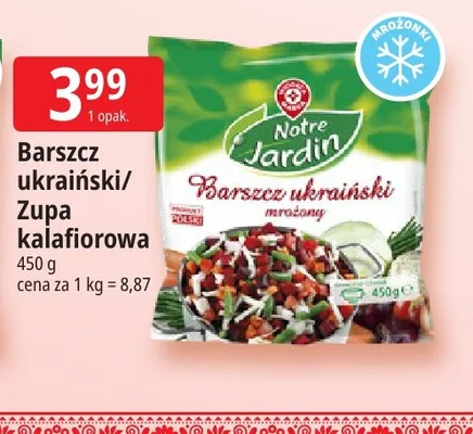 Barszcz ukraiński mrożony Notre Jardin promocja w Leclerc