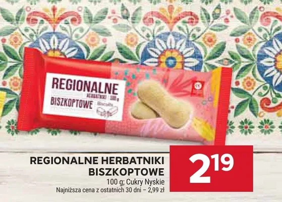 Herbatniki regionalne biszkoptowe promocja w Stokrotka
