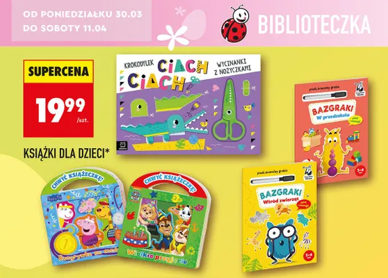 Książki dla dzieci różne rodzaje promocja w Biedronka