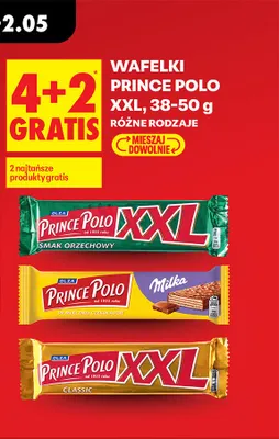 Wafelki XXL 38-50g, różne rodzaje 4+2 GRATIS promocja w Biedronka