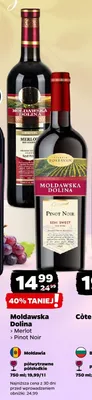 Wino czerwone półwytrawne Moldawska Dolina Merlot mołdawskie promocja w Netto