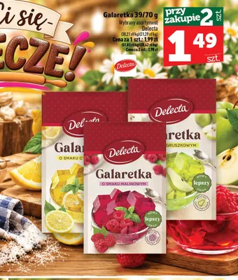 Galaretka o smaku gruszkowym Delecta promocja w TOPAZ