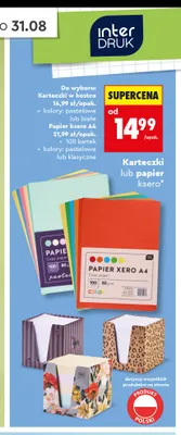 Karteczki w kostce Interdruk promocja w Biedronka