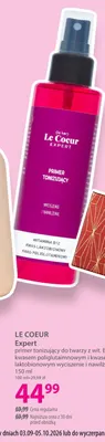 Primer tonizujący do twarzy z wit. B12, kwasem poliglutaminowym i kwasem laktobionowym wyciszenie i nawilżenie Le Coeur Expert promocja w Hebe