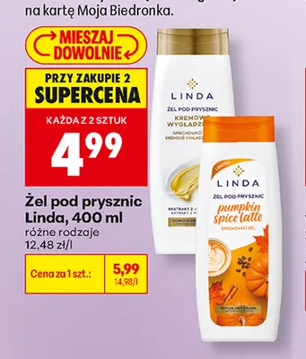 Żel pod prysznic Linda Kremowe Wygładzenie promocja w Biedronka