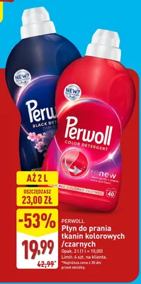 Płyn do prania tkanin czarnych Perwoll promocja w Aldi