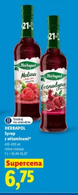 Syrop z witaminami Herbapol malina z dziką różą promocja w Lidl