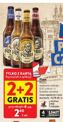 Piwo Kozel Lezak promocja w Intermarche