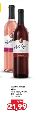 Wino Carlo Rossi White promocja w Kaufland